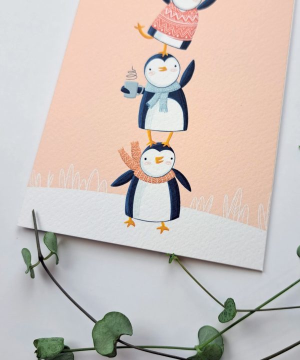 Wenskaart Pinguïns - Afbeelding 3
