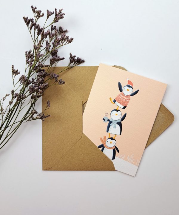 Wenskaart Pinguïns - Afbeelding 4