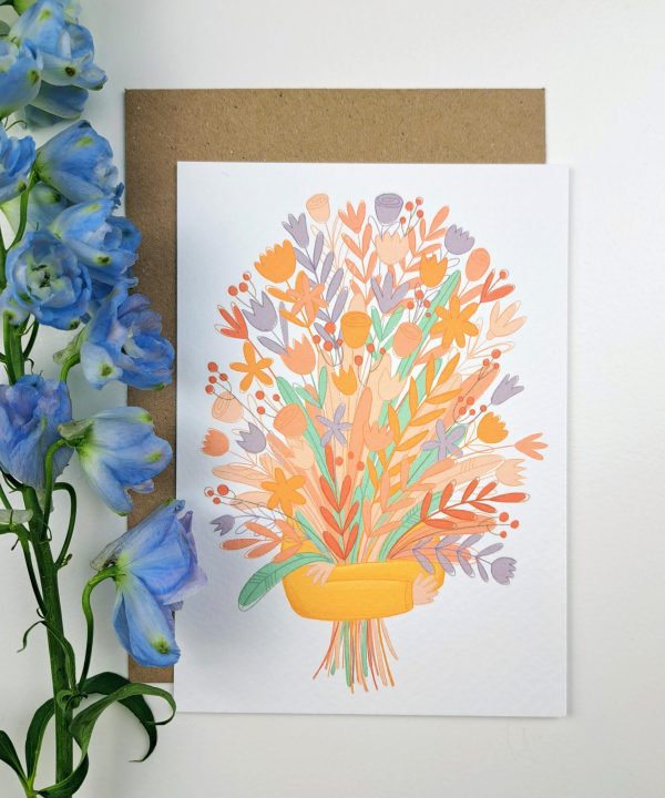 Kaartje Boeket Bloemen - Afbeelding 2