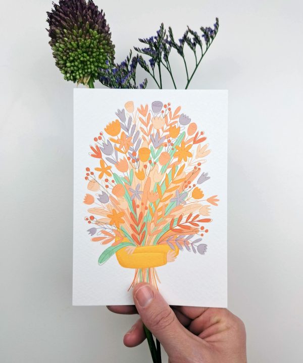 Kaartje Boeket Bloemen - Afbeelding 3