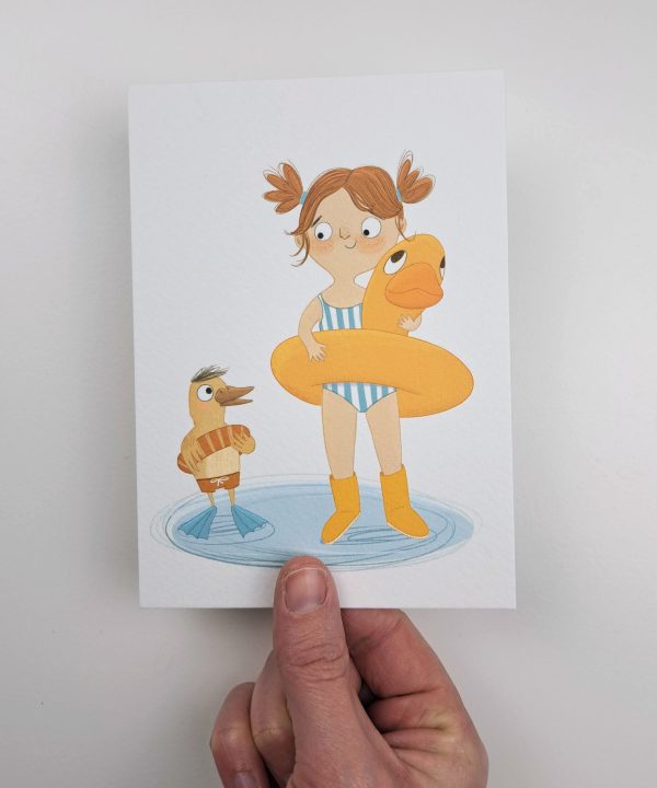 Kaartje Meisje en Eend - Afbeelding 3