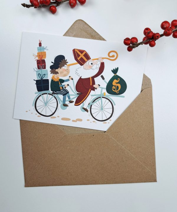 Kaartje Sint en Piet Fietsen - Afbeelding 5