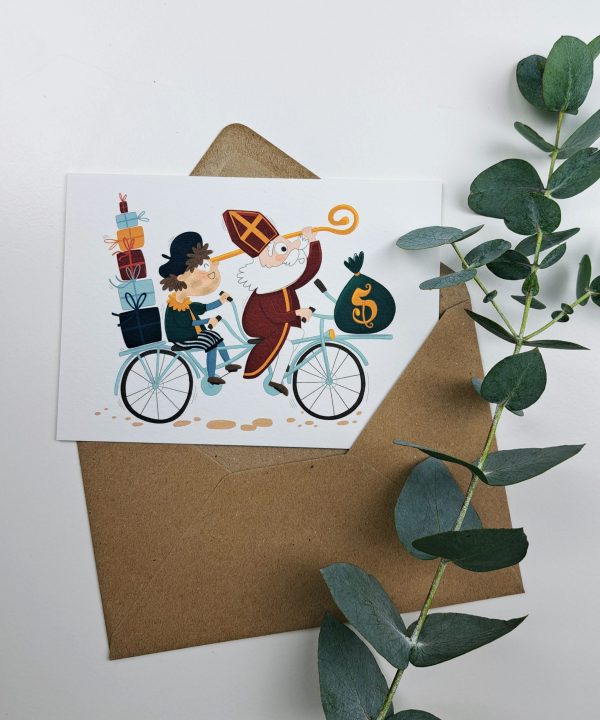 Kaartje Sint en Piet Fietsen - Afbeelding 4