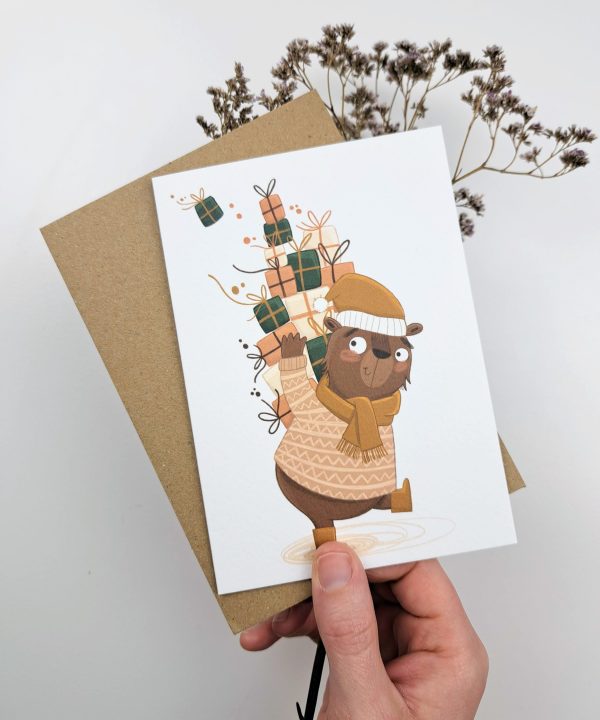 Wenskaart Beer Cadeautjes - Afbeelding 4