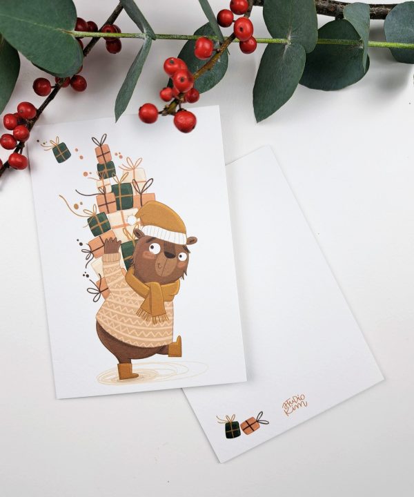 Wenskaart Beer Cadeautjes - Afbeelding 3