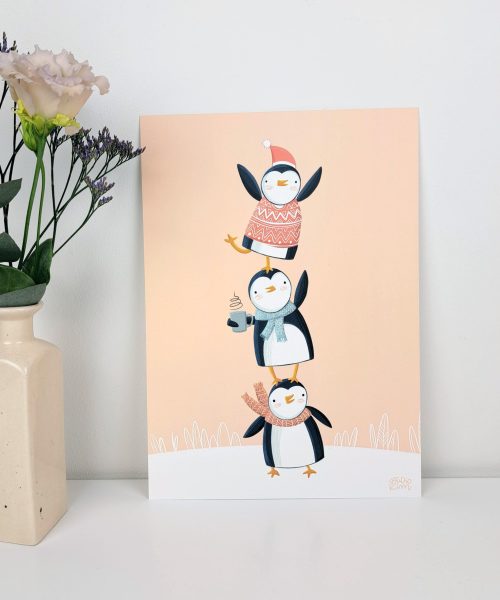 Poster A4 Pinguïns