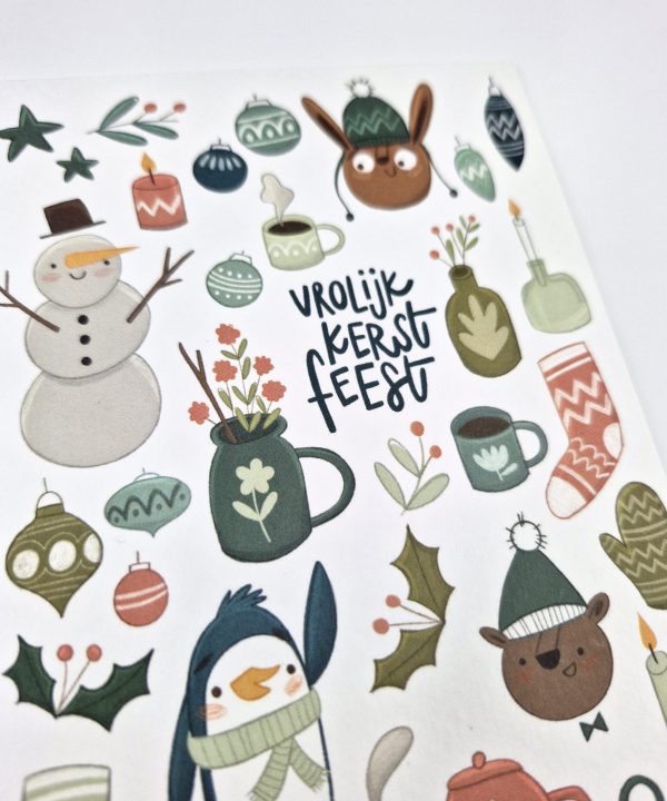 Kaartje Kerstpatroon "Vrolijk Kerstfeest" - Afbeelding 4