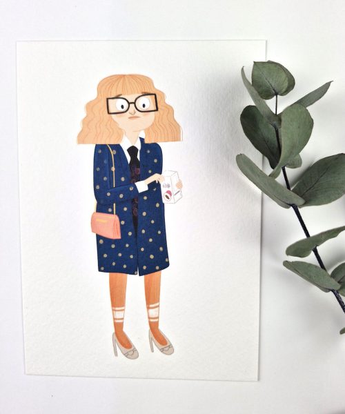 Kaartje Mevrouw zwarte bril